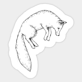 Jumping Fox Sticker